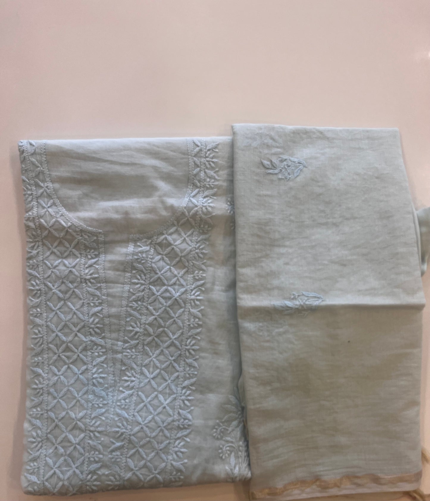 Pure Mul Chikankari Suits