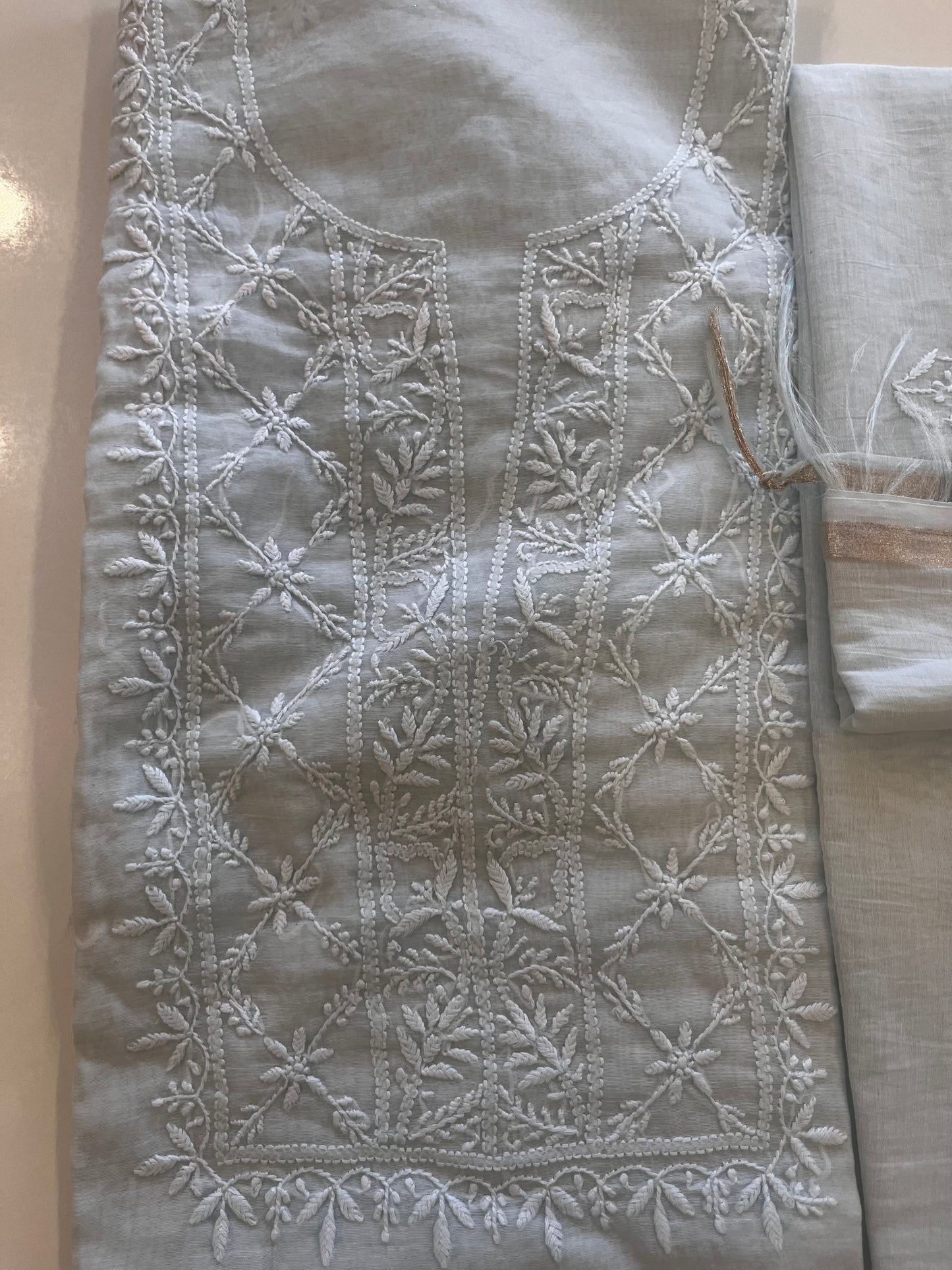 Pure Mul Chikankari Suits